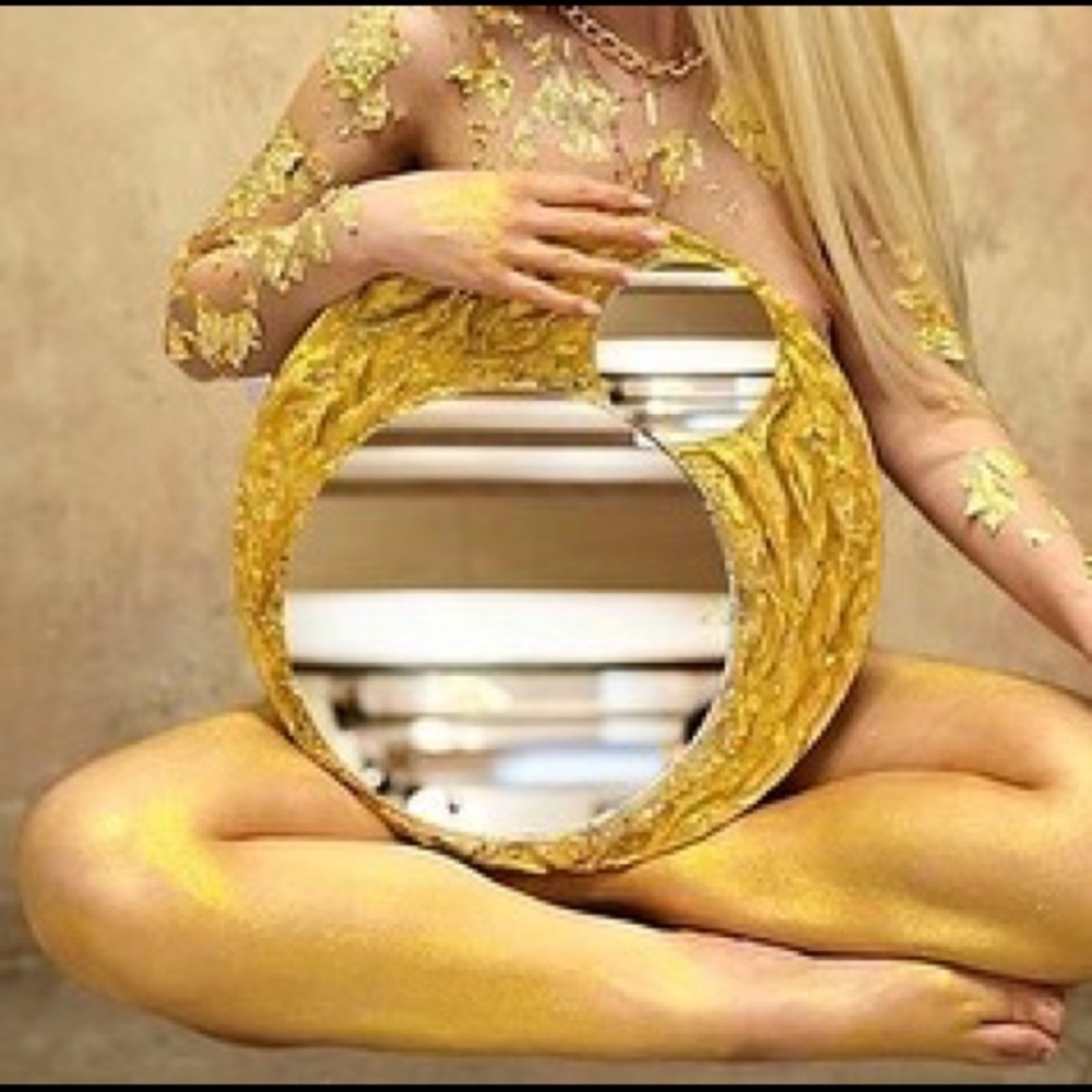 Golden mirror